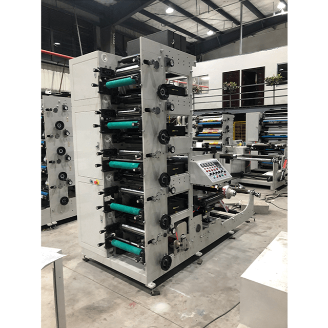Machine d'impression flexo d'étiquettes rouleau à rouleau de 5 couleurs